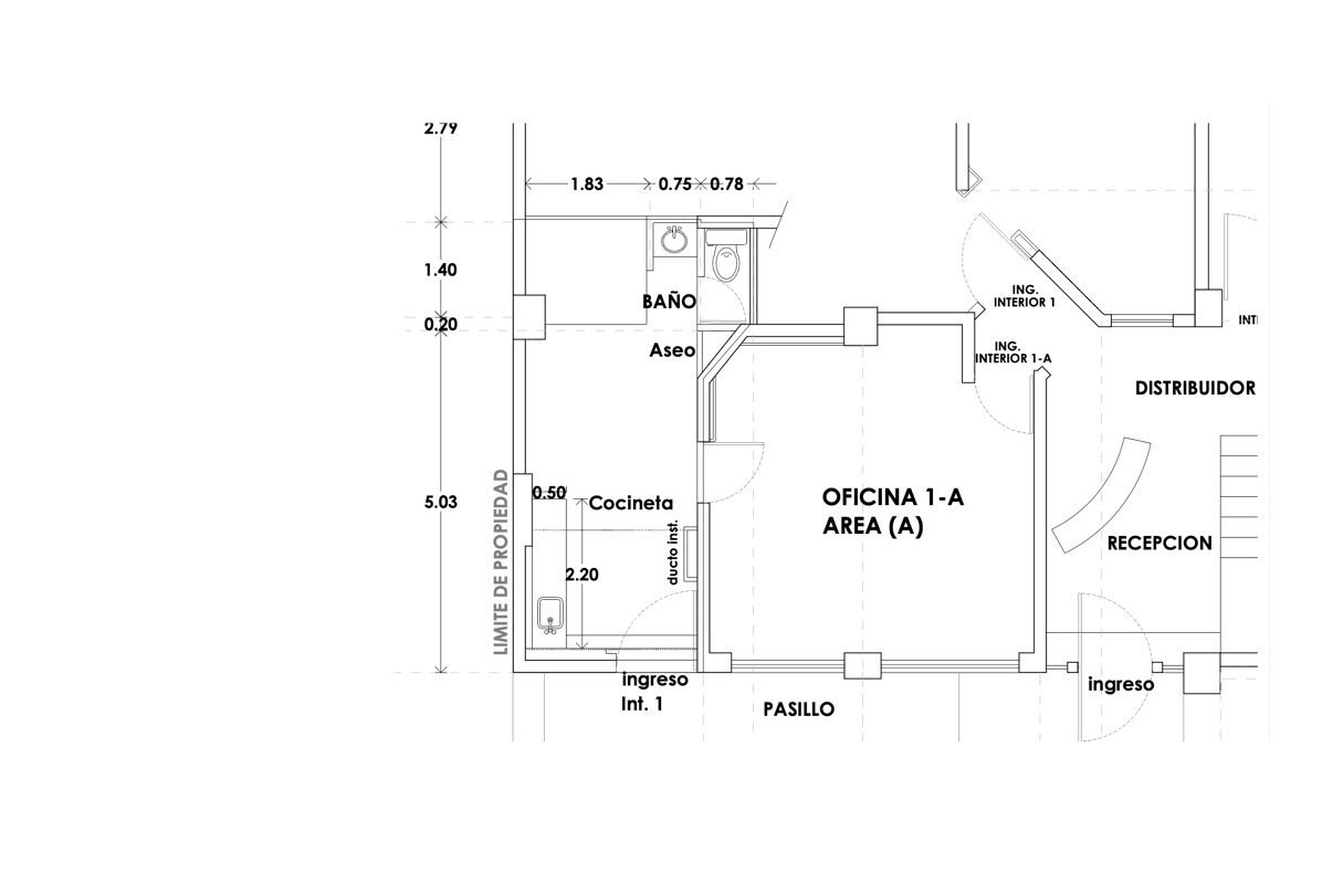 Oficina 44 m2 en Renta